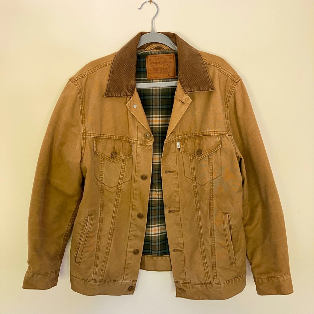 Levi’s Canvas Jacket with Corduroy Collar Youth L/Women’s Small